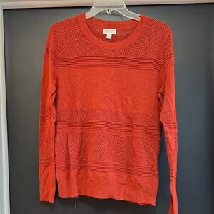 Market & Spruce Women's Vibrant Red Crew Neck Sweater